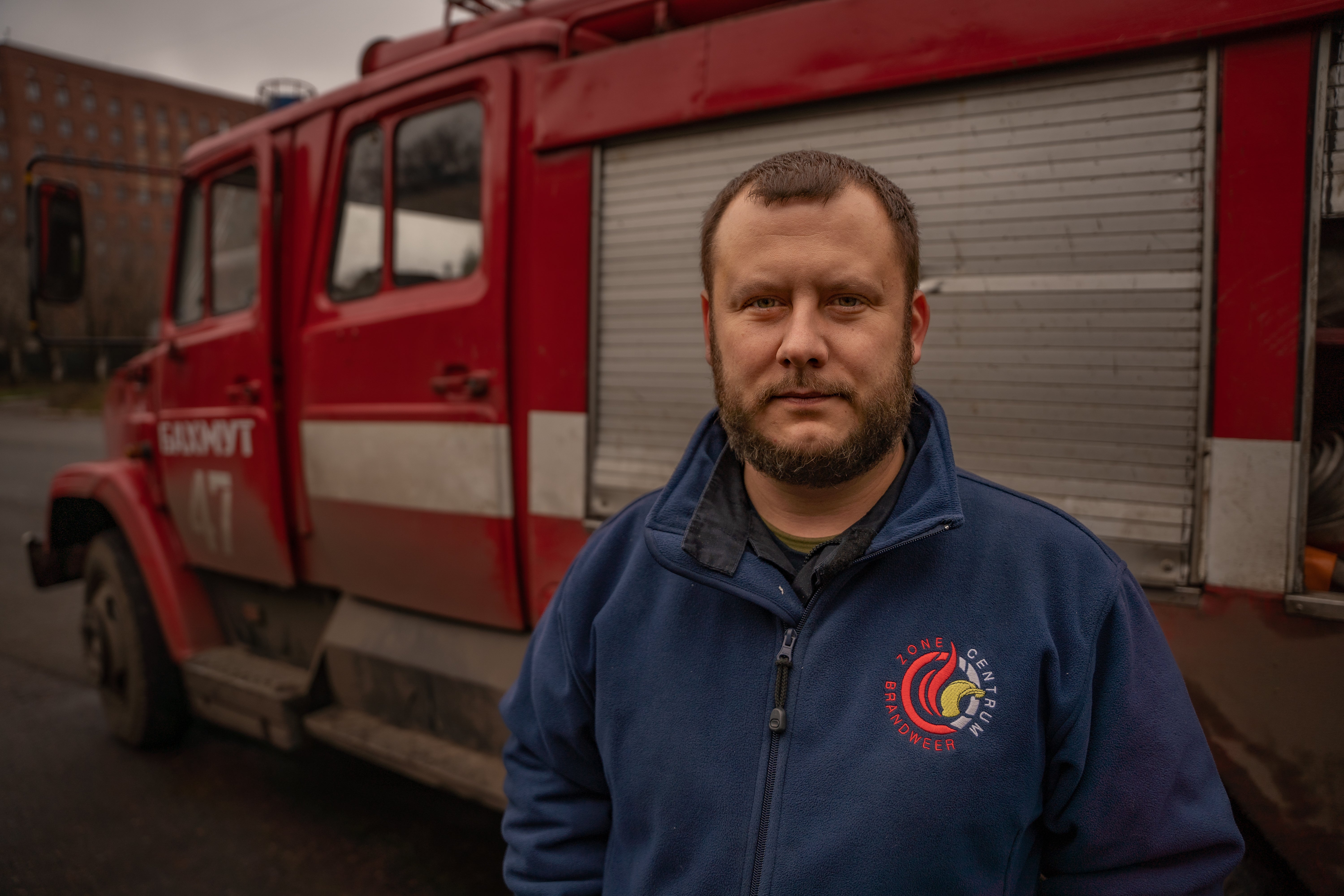 Major Galich, the head of the Bakhmut fire department, says they get no rest