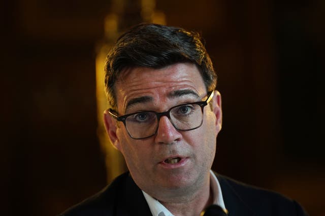 Mayor of Greater Manchester Andy Burnham (Yui Mok/PA)