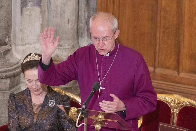 Archbishop of Canterbury Justin Welby has said the Rwanda migrant scheme will fail (Belinda Jiao/PA)