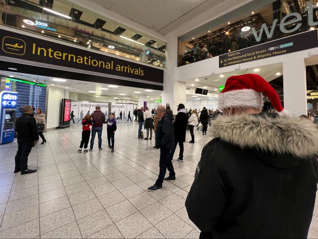 <p>Waiting game: International Arrivals at Gatwick airport</p>