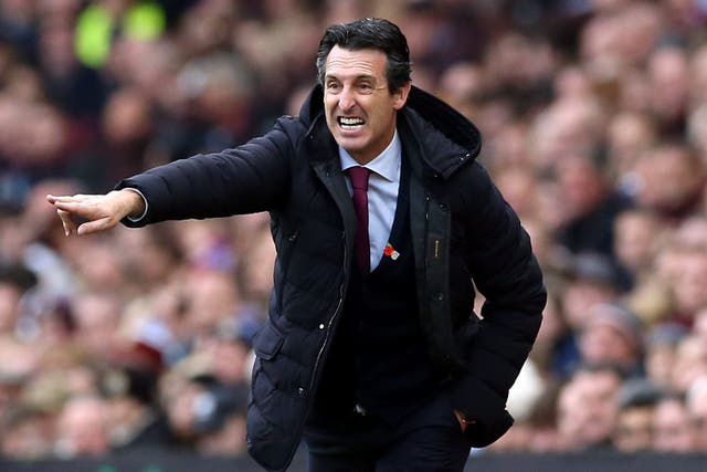 Unai Emery will be looking at options to bolster his squad in January (Barrington Coombs/PA)