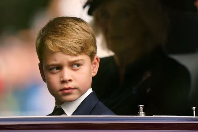 A festive picture painted by nine-year-old Prince George suggests the future king might share his grandfather’s artistic talent (Tim Goode/PA)