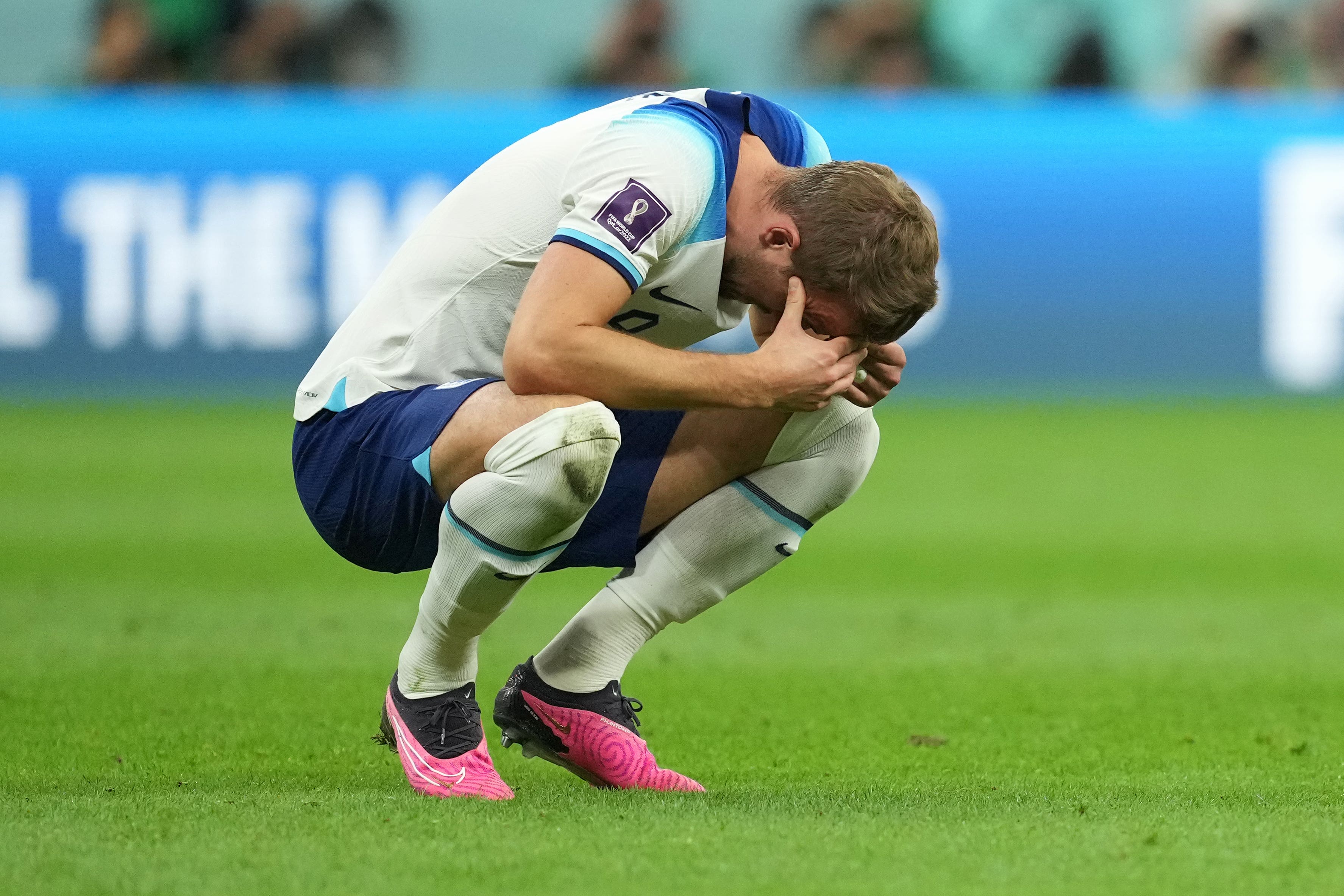 Harry Kane was dejected after England exited the World Cup after a 2-1 quarter-final defeat to France in Qatar (Martin Rickett/PA)