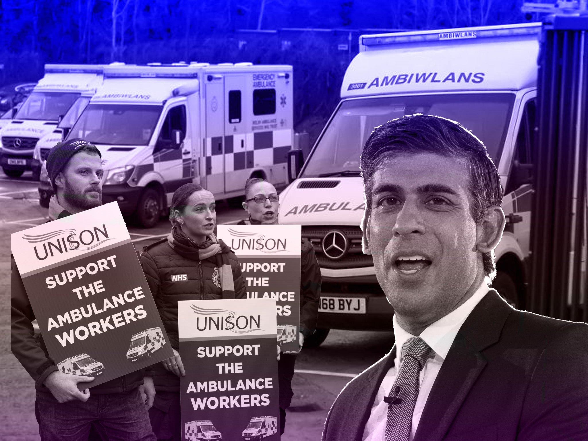 The prime minister Rishi Sunak has previously refused to back down on pay increase demands from striking health workers