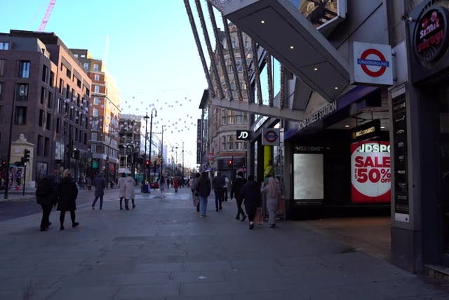 <p>Cost of living and rail strikes see central London empty during Boxing Day sales</p>