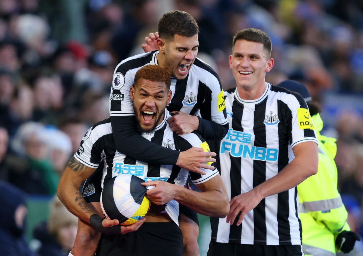 Newcastle brush Leicester aside to move second with sixth straight Premier League win