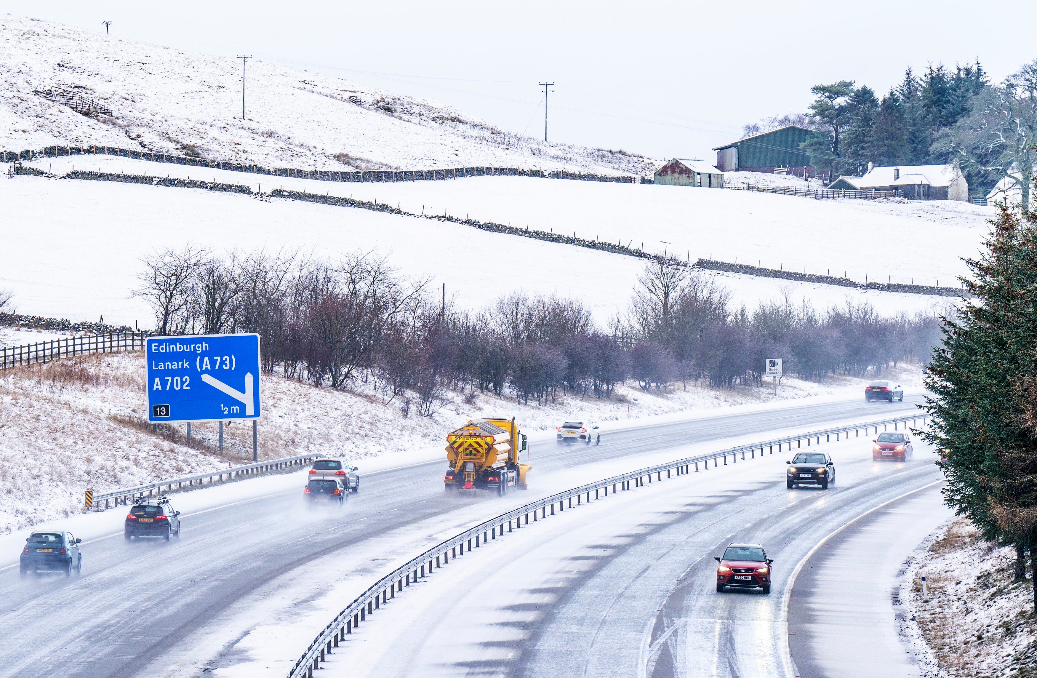 Met Office issued a yellow weather warning for snow and ice for northern Scotland