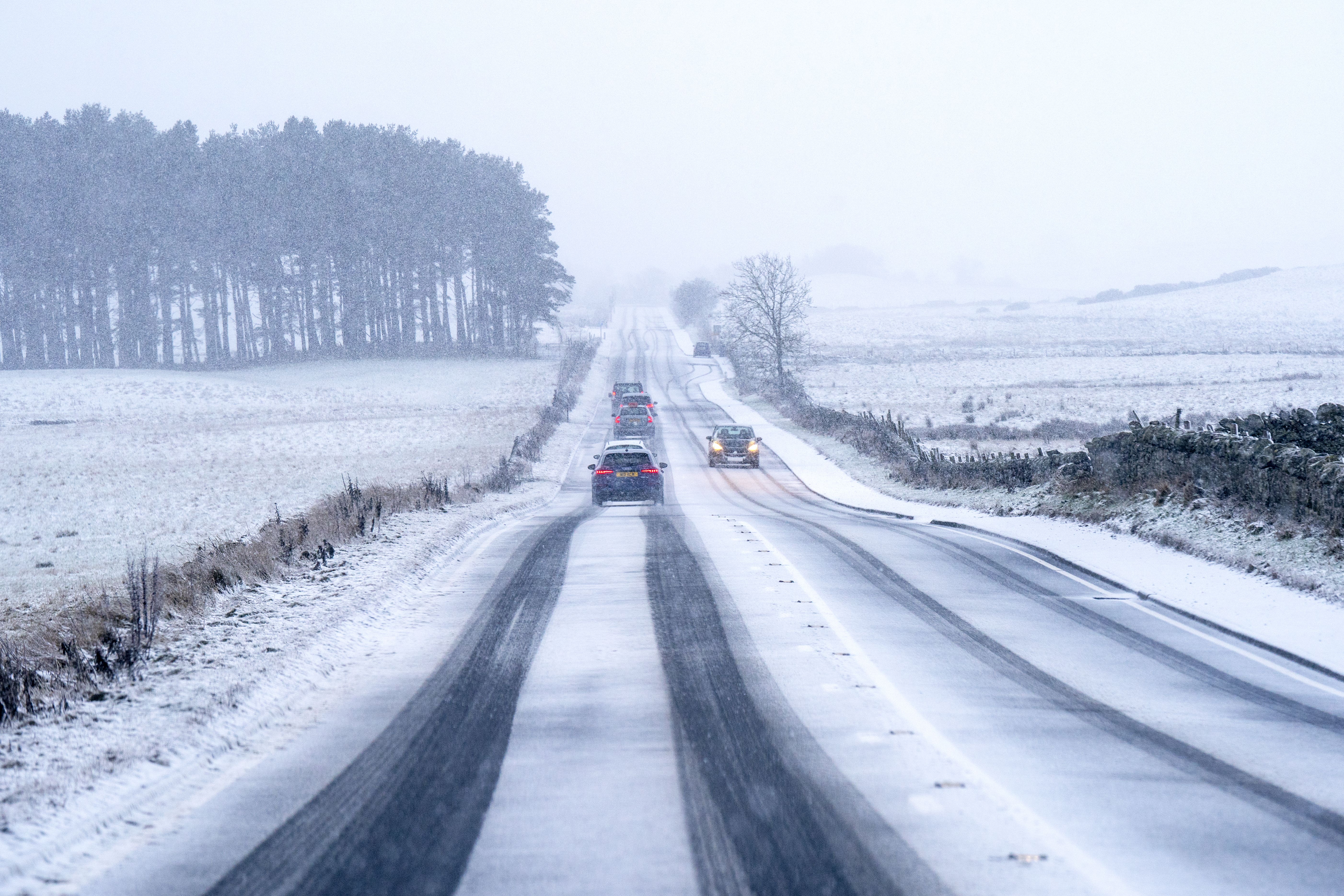 A yellow warning is in place (Jane Barlow/PA)