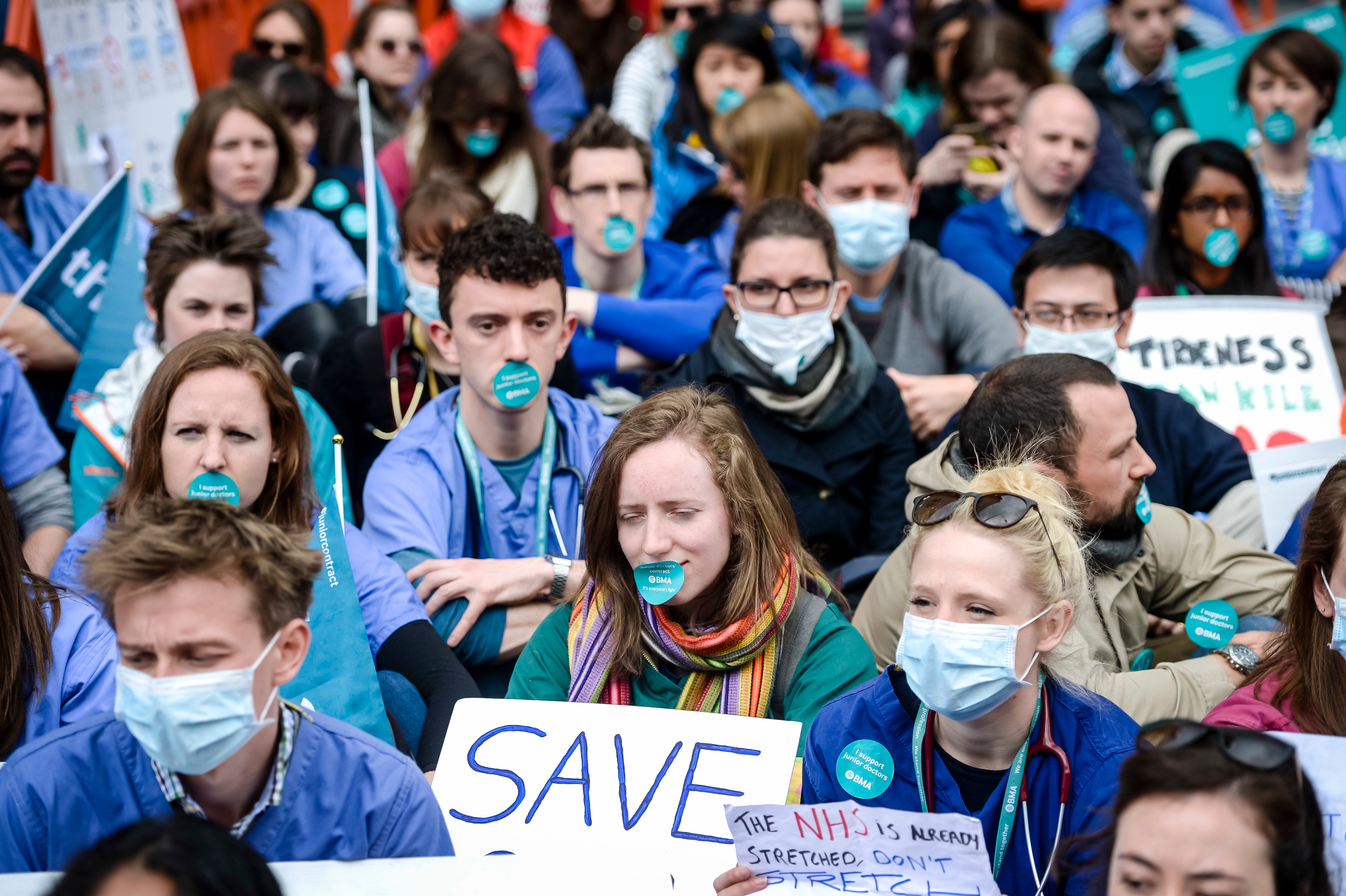 Junior doctors get a 2 per cent pay rise every year as part of a four-year deal in England