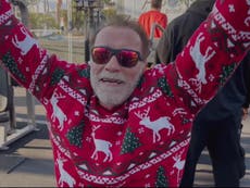 ‘Those are real candles!’ Arnold Schwarzenegger shares sweet throwback Christmas photo