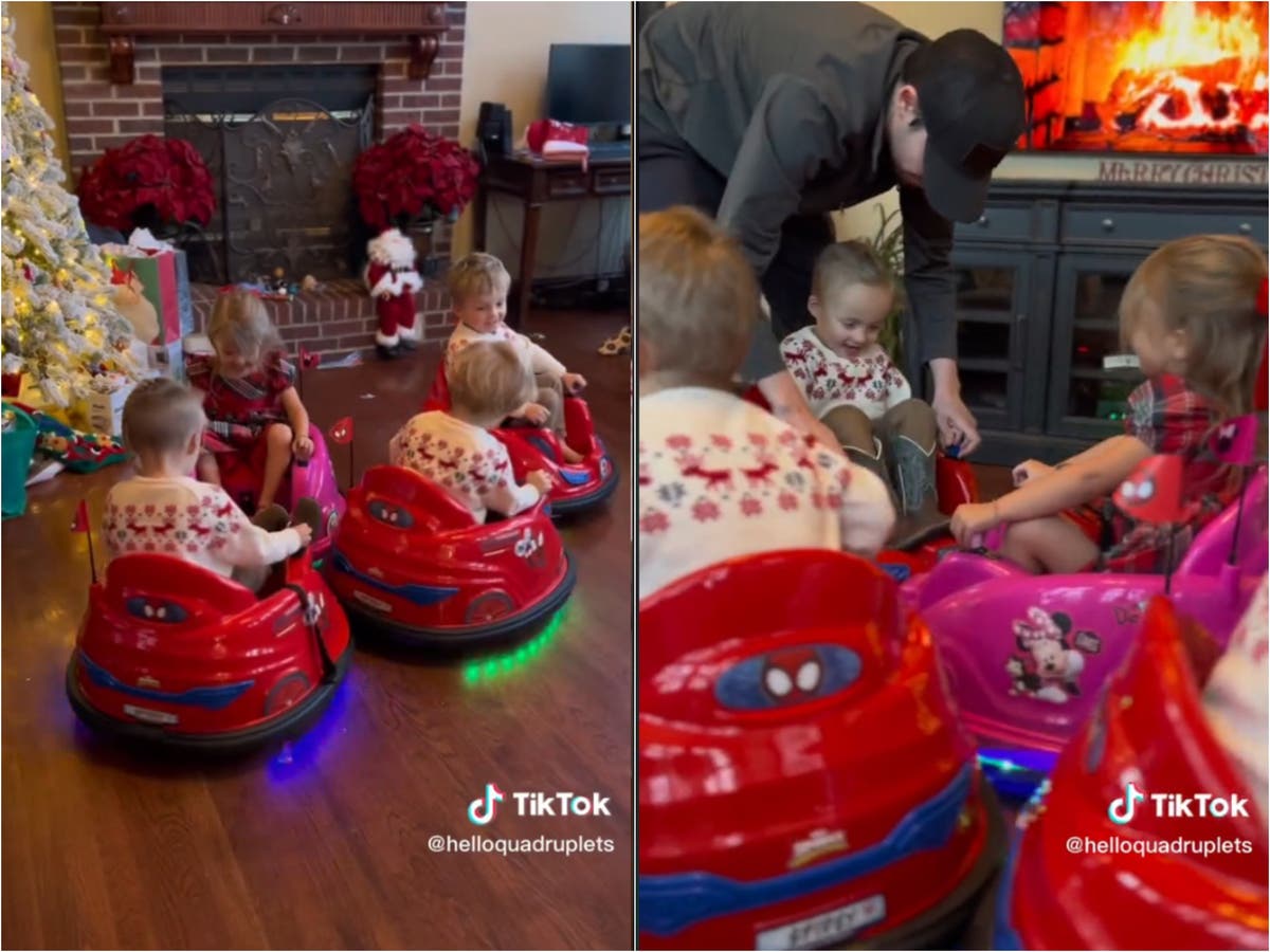 Grandmother praised for &lsquo;genius&rsquo; Christmas presents for quadruplets
