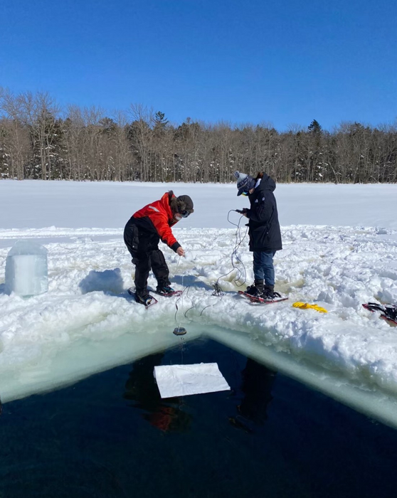 The team took measurements at Lake Akan in Hokkaido