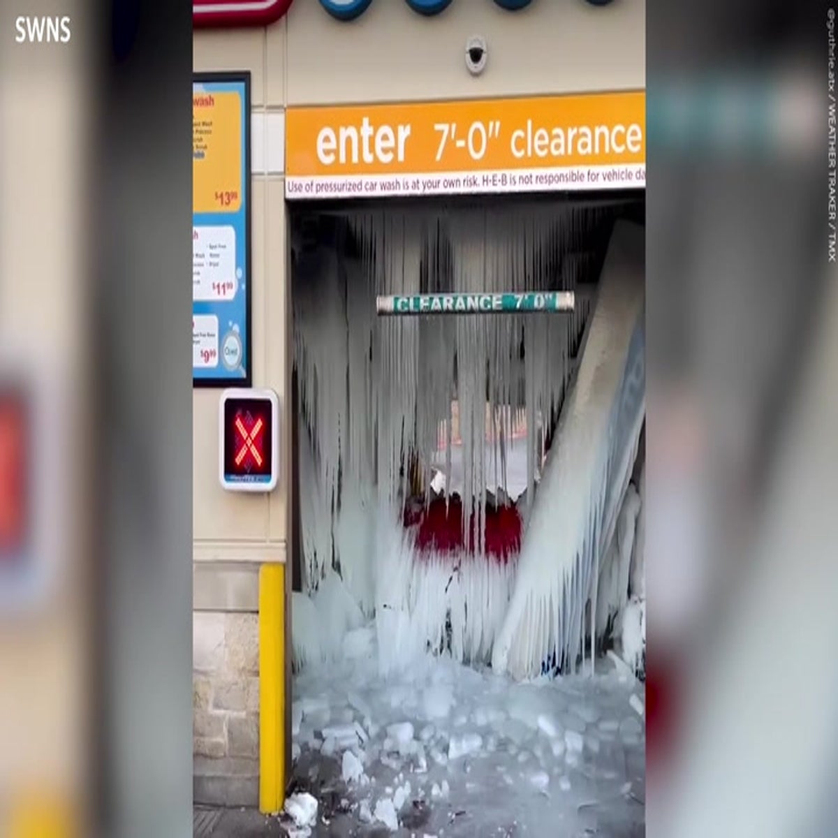 Texas car wash covered in icicles amid 'once-in-a-generation' storm, News