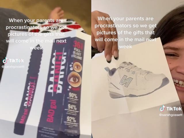 <p>TikToker reveals her parents printed out photos of her gifts after procrastinating in purchasing presents</p>