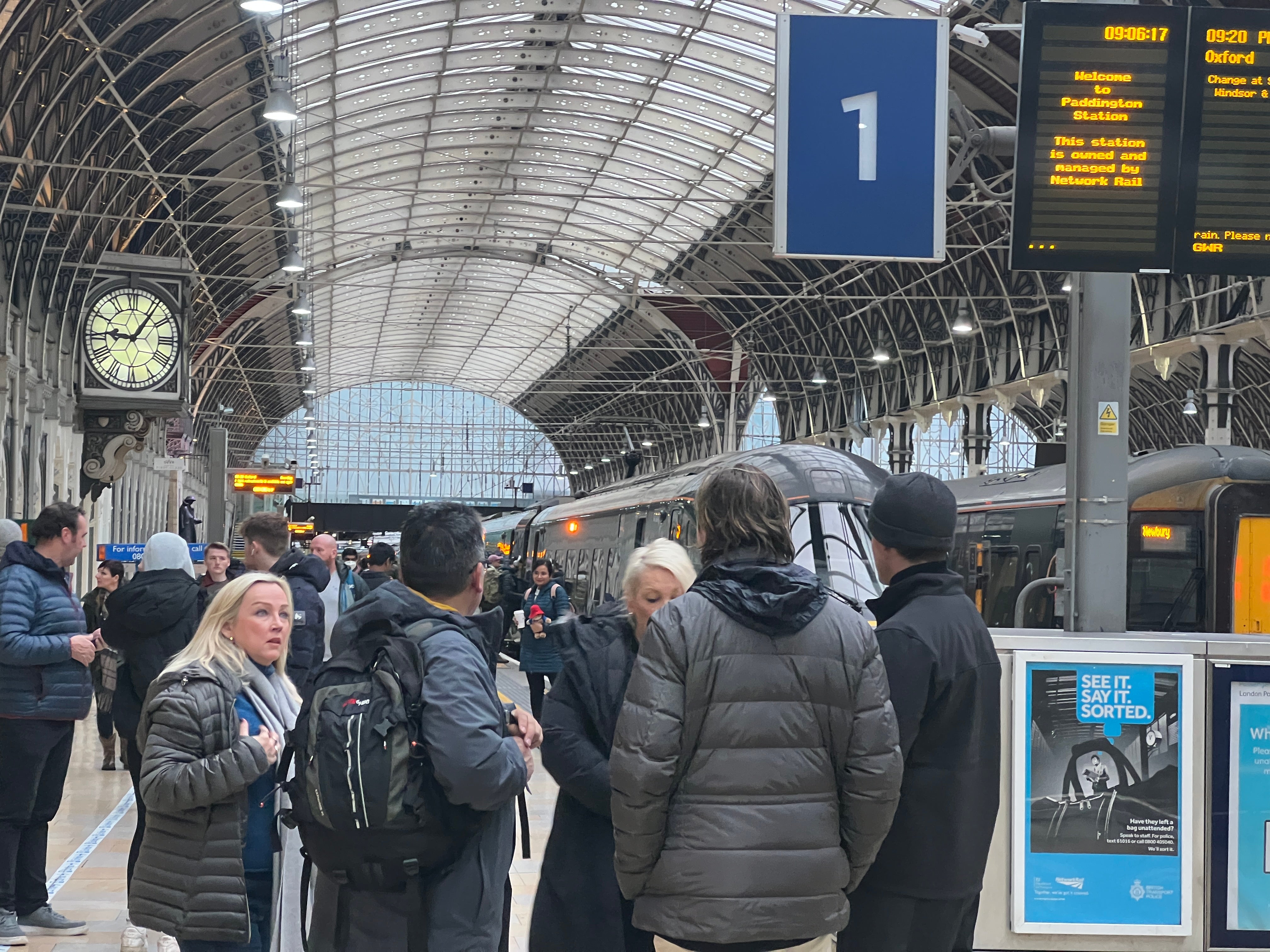 Expect delays: Platform 1 at Paddington station in London, hub for Great Western Railway