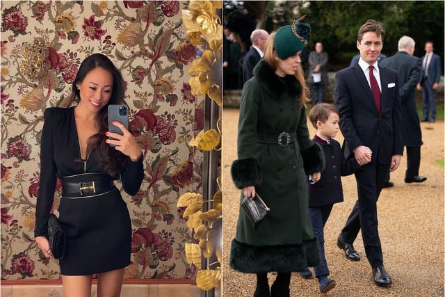 <p>Dara Huang (left) is the mother of Princess Beatrice’s stepson Christopher Woolf Mapelli Mozzi (right)</p>