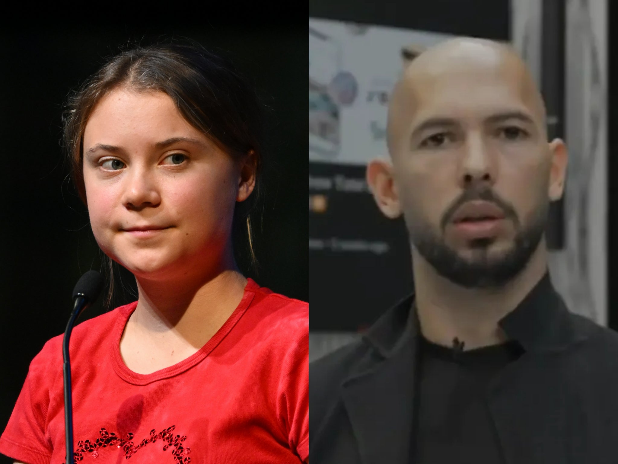 Greta Thunberg and Andrew Tate