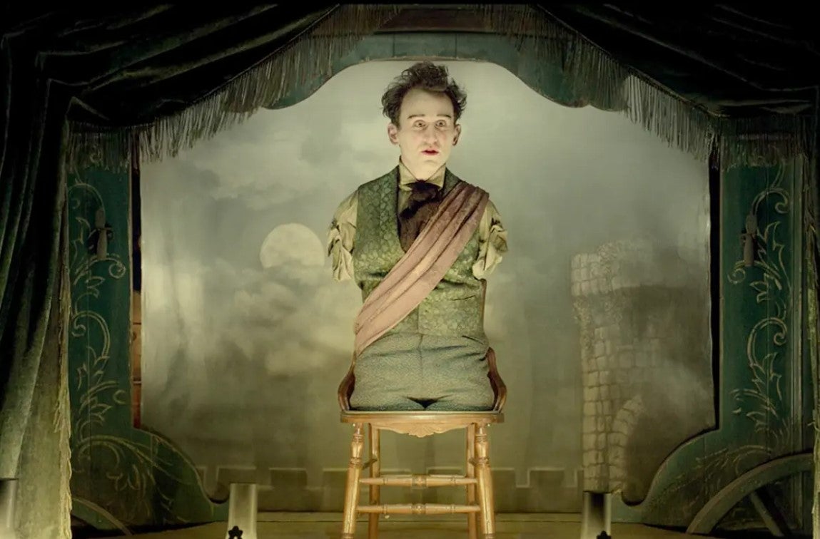 Melling as a limbless artist in ‘The Ballad of Buster Scruggs’