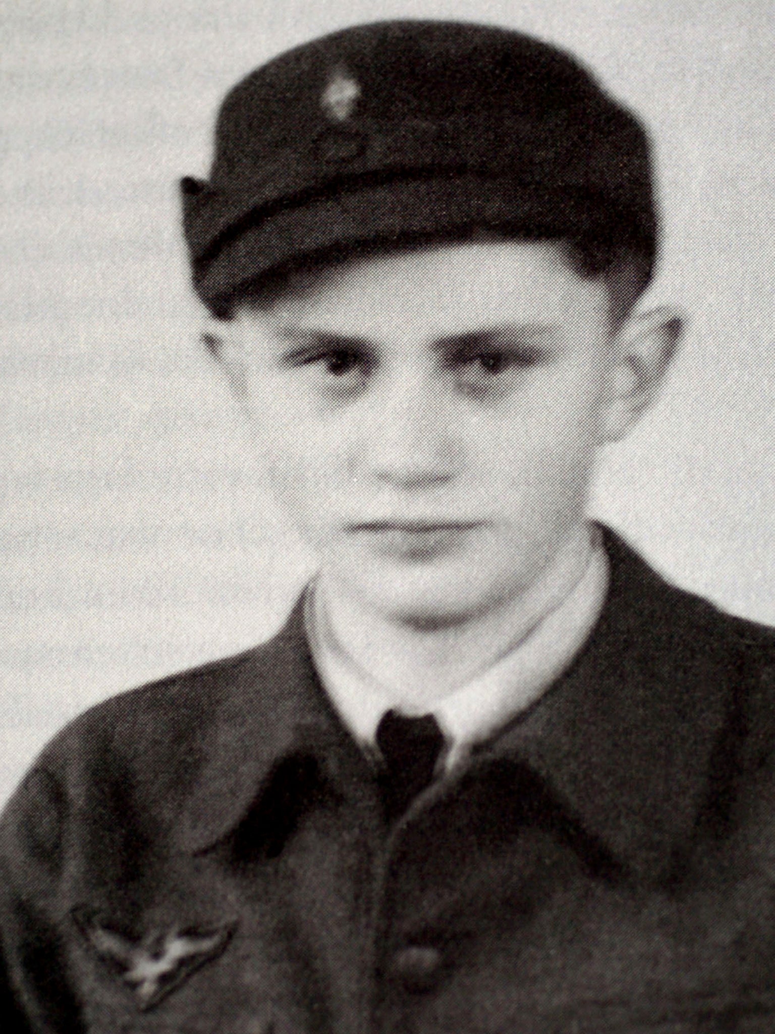 Born Joseph Ratzinger, he is pictured here in 1943 during the Second World War as a German Air Force assistant