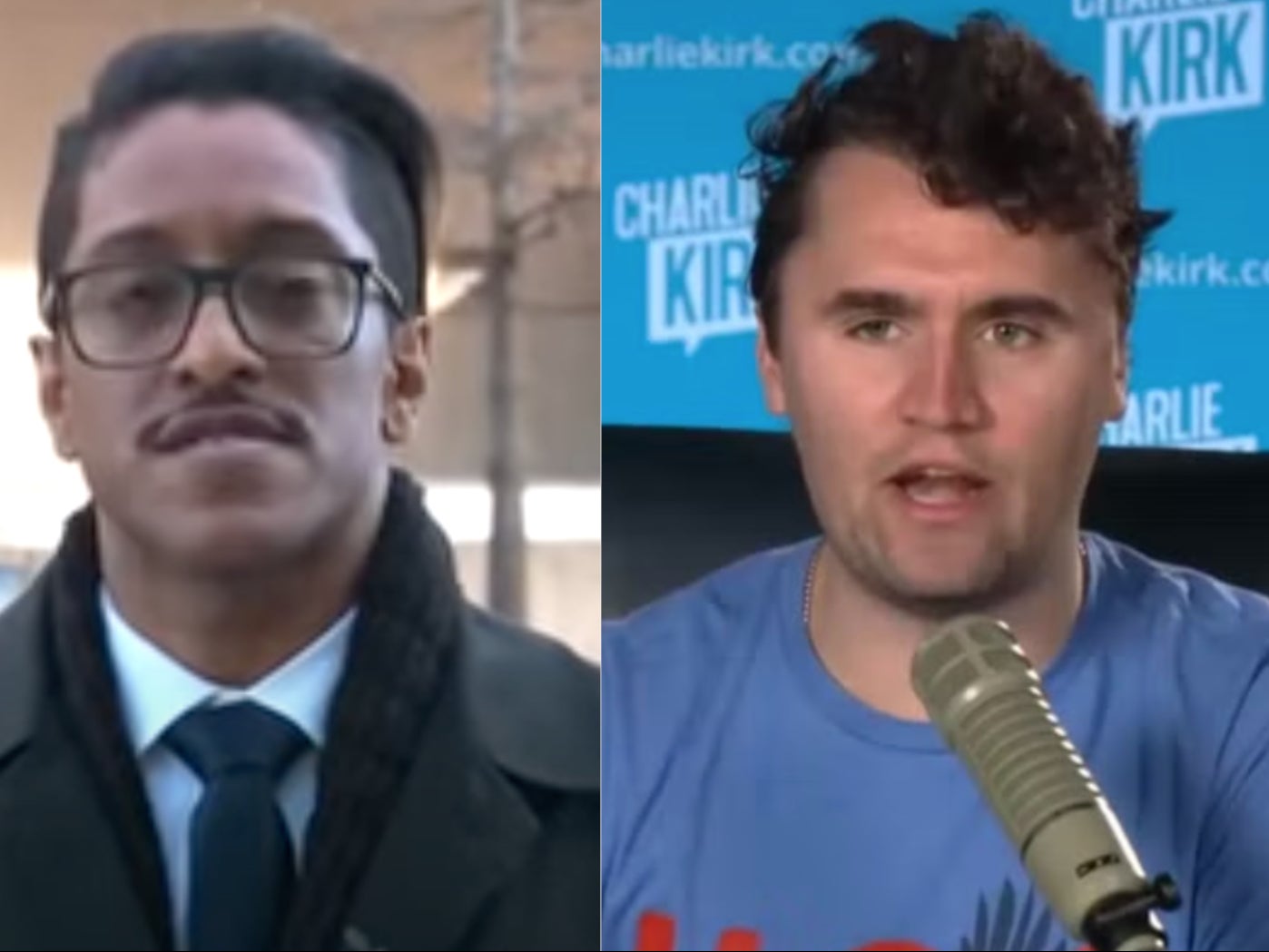 <p>Left, Ali Alexander, the organiser of the “Stop the Steal” rally; right, Charlie Kirk, founder of Turning Point USA</p>