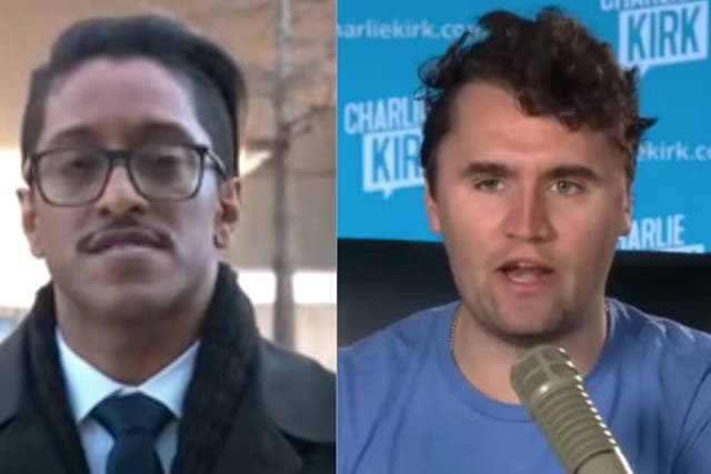 <p>Left, Ali Alexander, the organiser of the “Stop the Steal” rally; right, Charlie Kirk, founder of Turning Point USA</p>