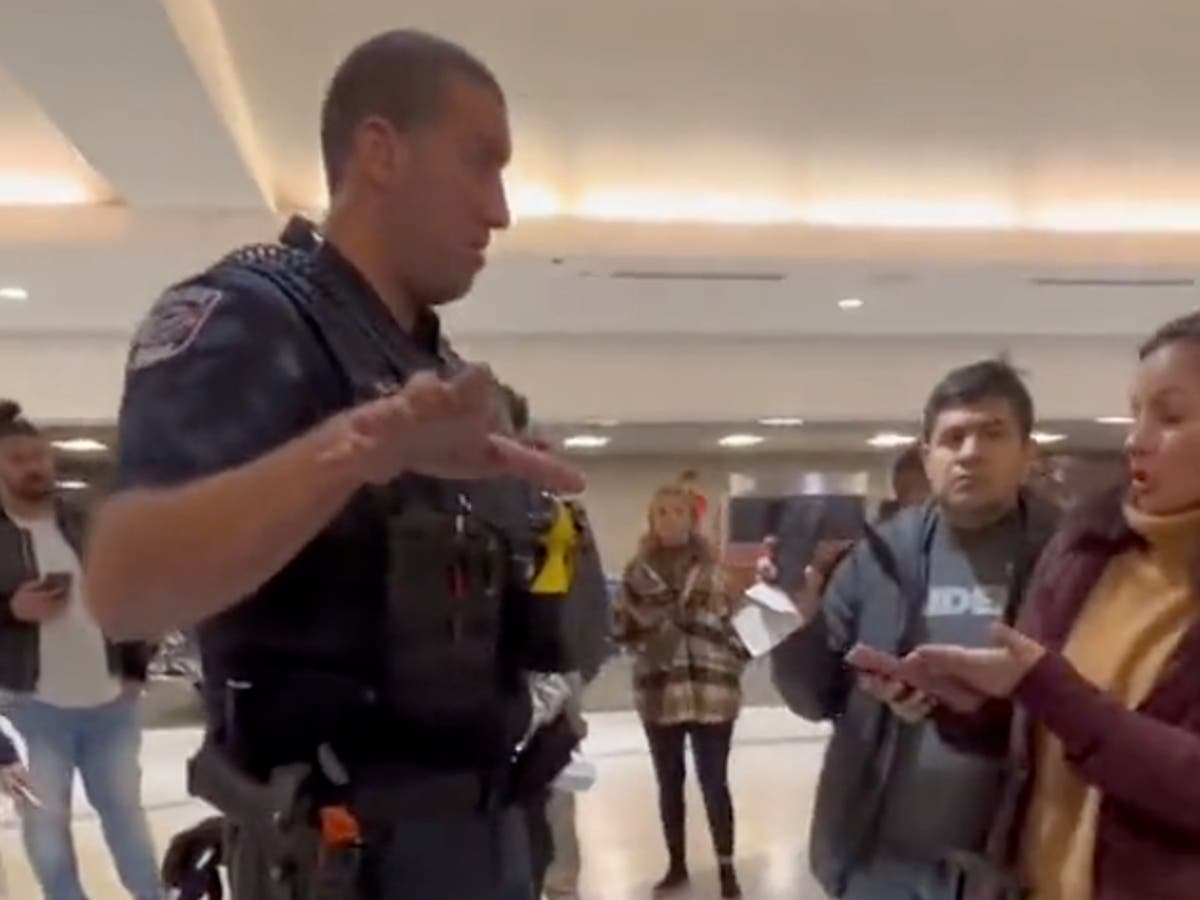 Nashville airport cop threatens to arrest stranded passengers waiting to rebook cancelled Southwest flights