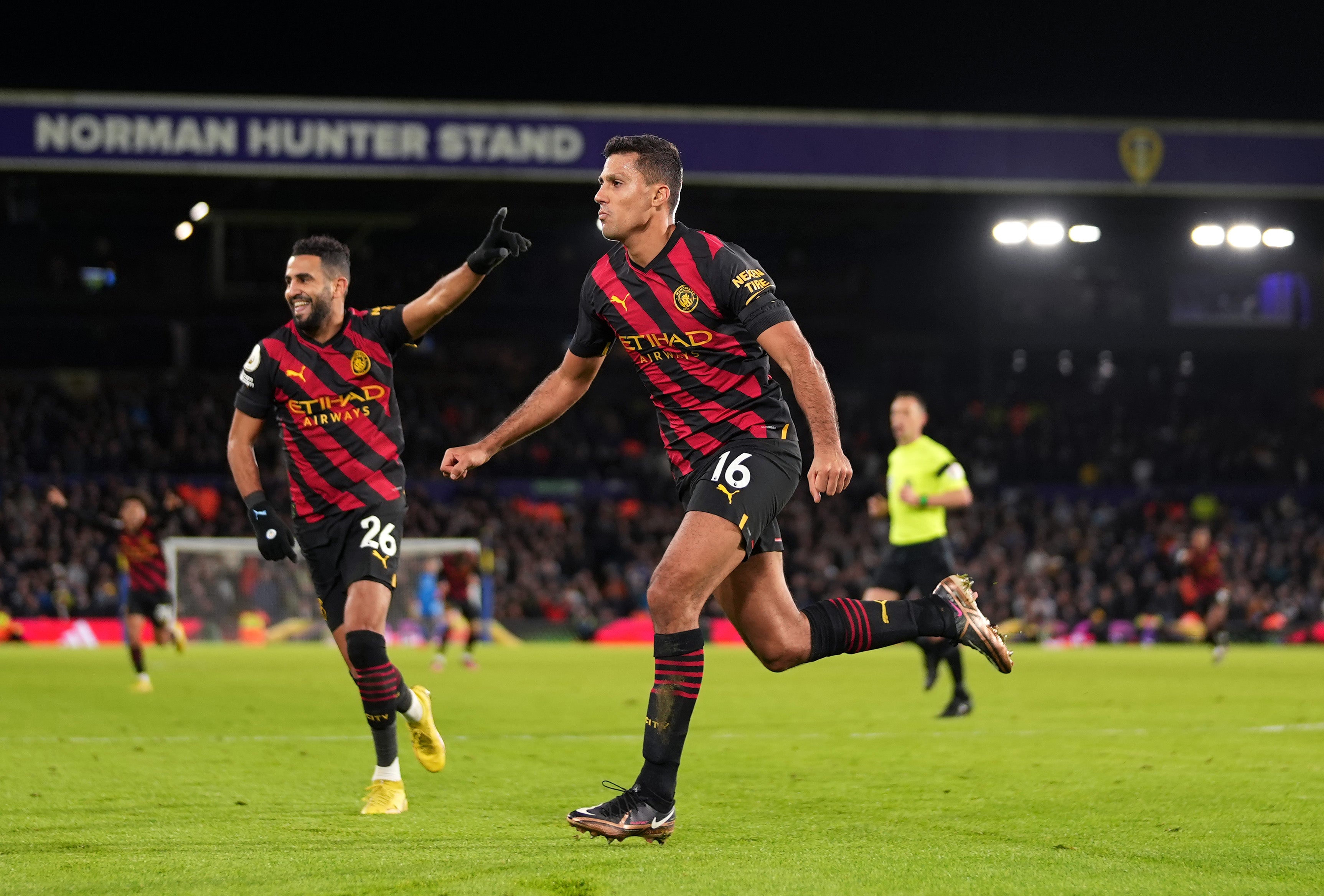 Rodri celebrates putting Manchester City in front