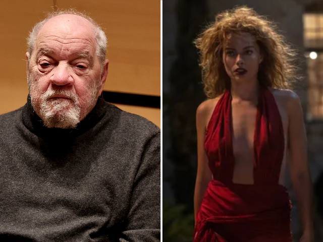 <p>Paul Schrader and Margot Robbie in ‘Babylon’</p>