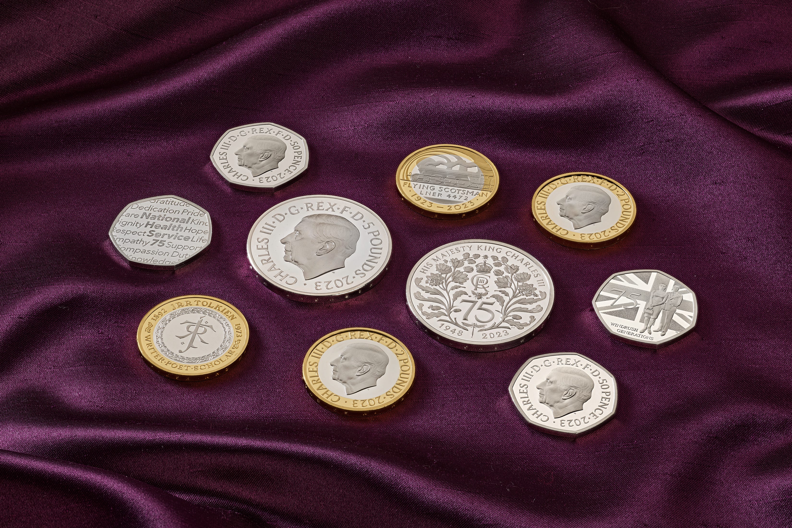 Coins in the commemorative collection will mark milestone anniversaries and moments in history (Royal Mint/PA)