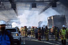 Collision and fire on South Korea’s major expressway kills 5, injures 37