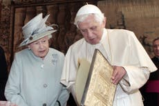 Former pope Benedict shared ‘great affinity’ with late Queen, says Cardinal