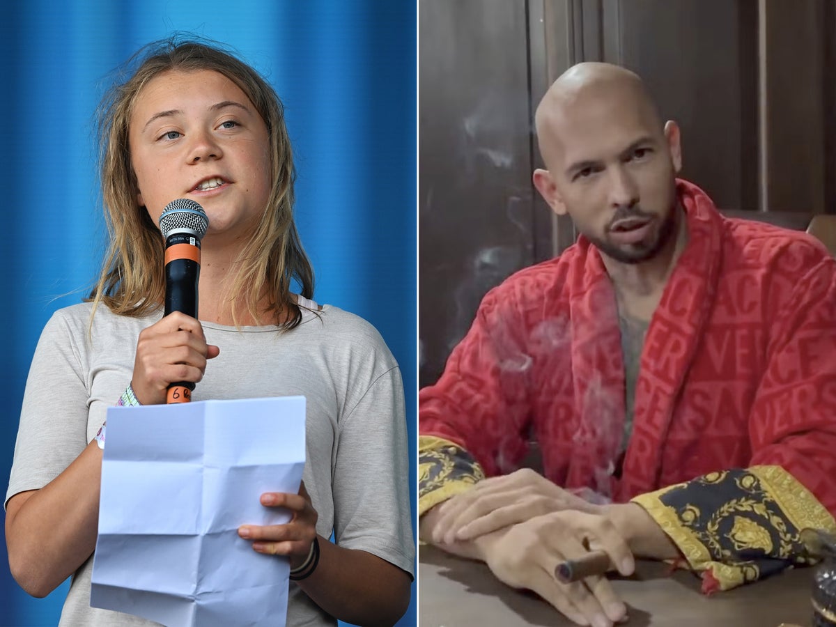Greta Thunberg makes cheeky dig at Andrew Tate over pizza box following arrest