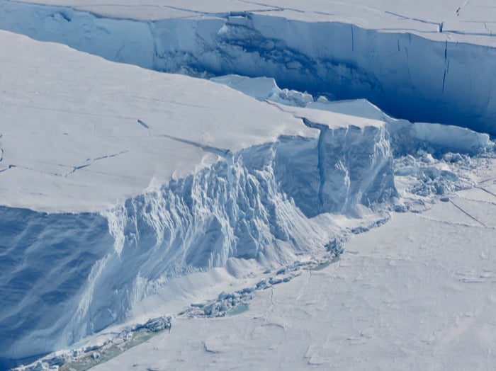The Thwaites Ice Shelf in Antarctica
