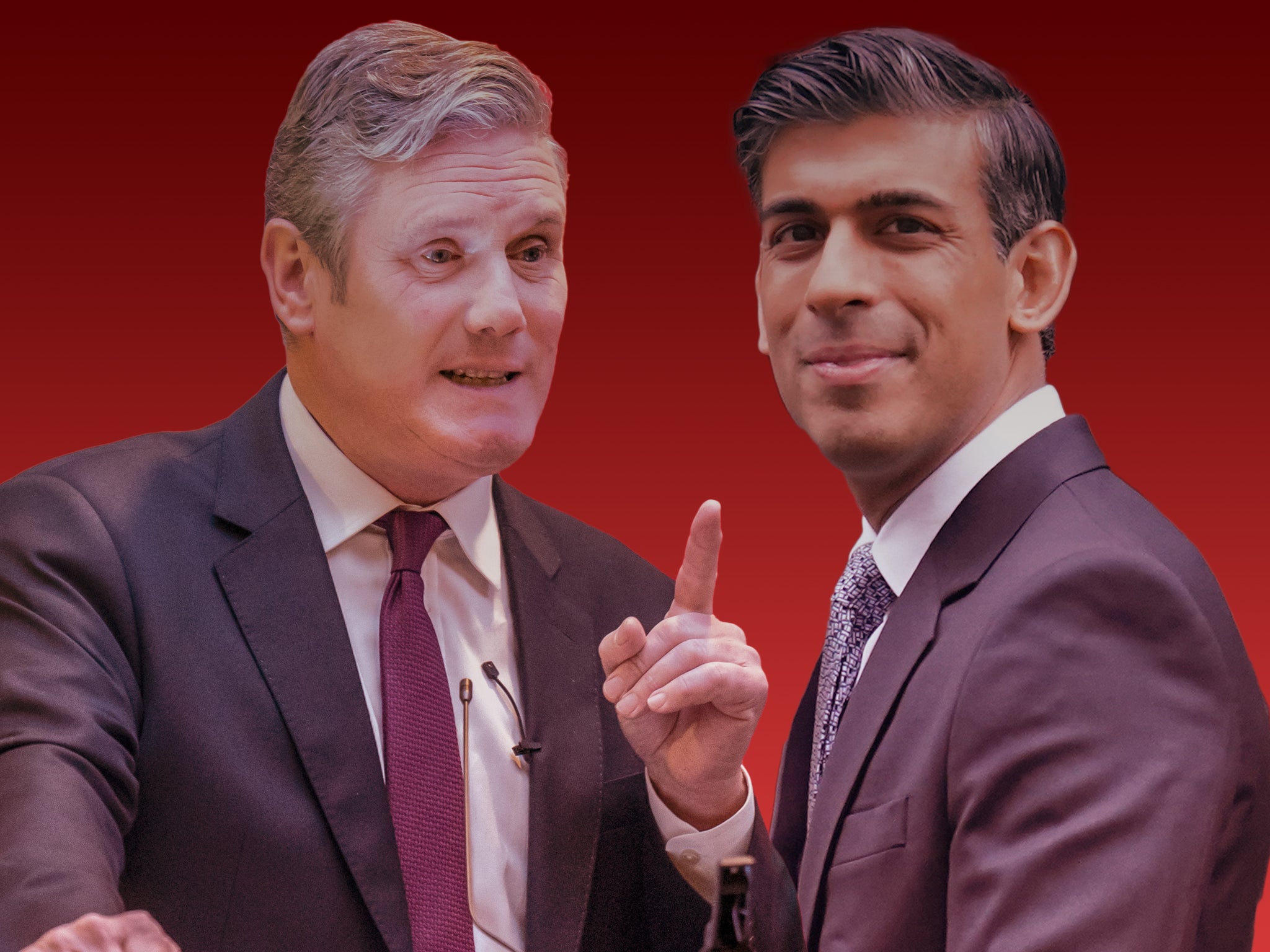 Labour leader Keir Starmer and prime minister Rishi Sunak