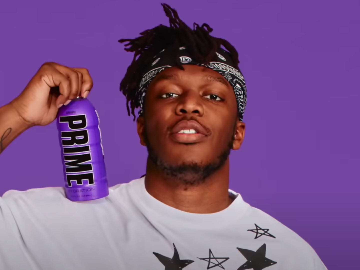 YouTube star promoting beverage company Prime Hydration, co-created with fellow YouTuber Logan Paul
