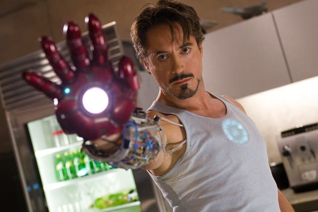 <p>Robert Downey Jr in ‘Iron Man'</p>