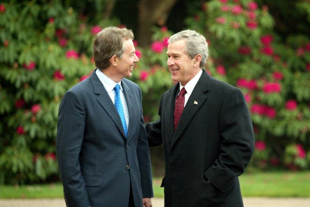Tony Blair was the first foreign leader to call George Bush to congratulate him when his election was confirmed (Paul Faith/PA)