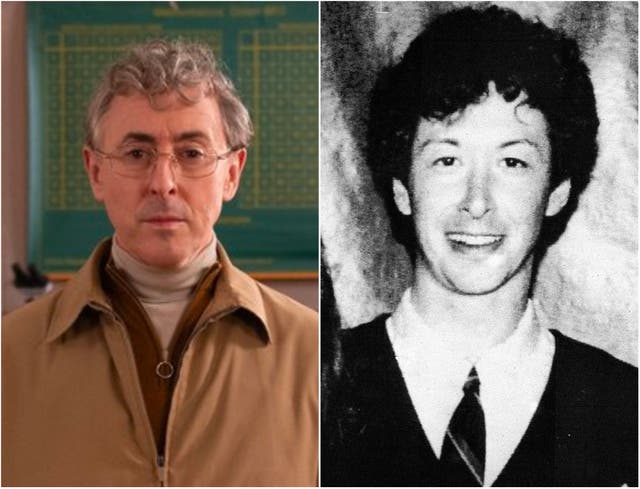 <p>Alan Cumming in ‘My Old School’ (left) and Brian MacKinnon</p>