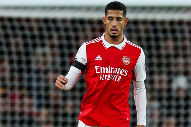 Arsenal are keen to secure William Saliba on a new contract (Steven Paston/PA)