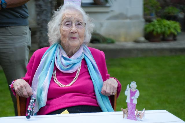 Noreen Riols on her 96th birthday (Family handout/PA)