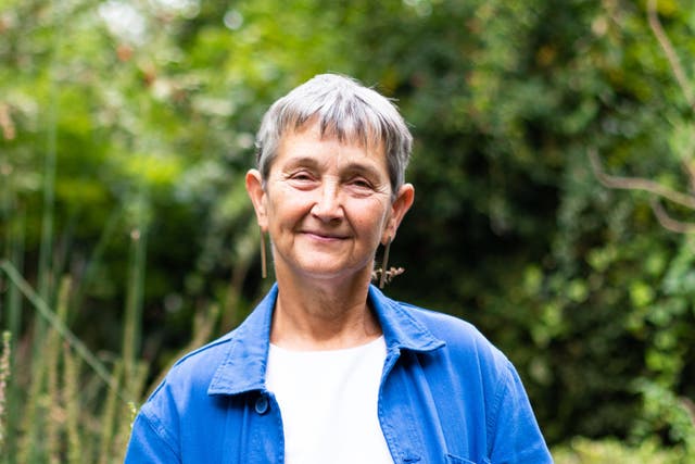 Frances Morris, pictured, in the Tate Modern Community Garden (Samia Meah)