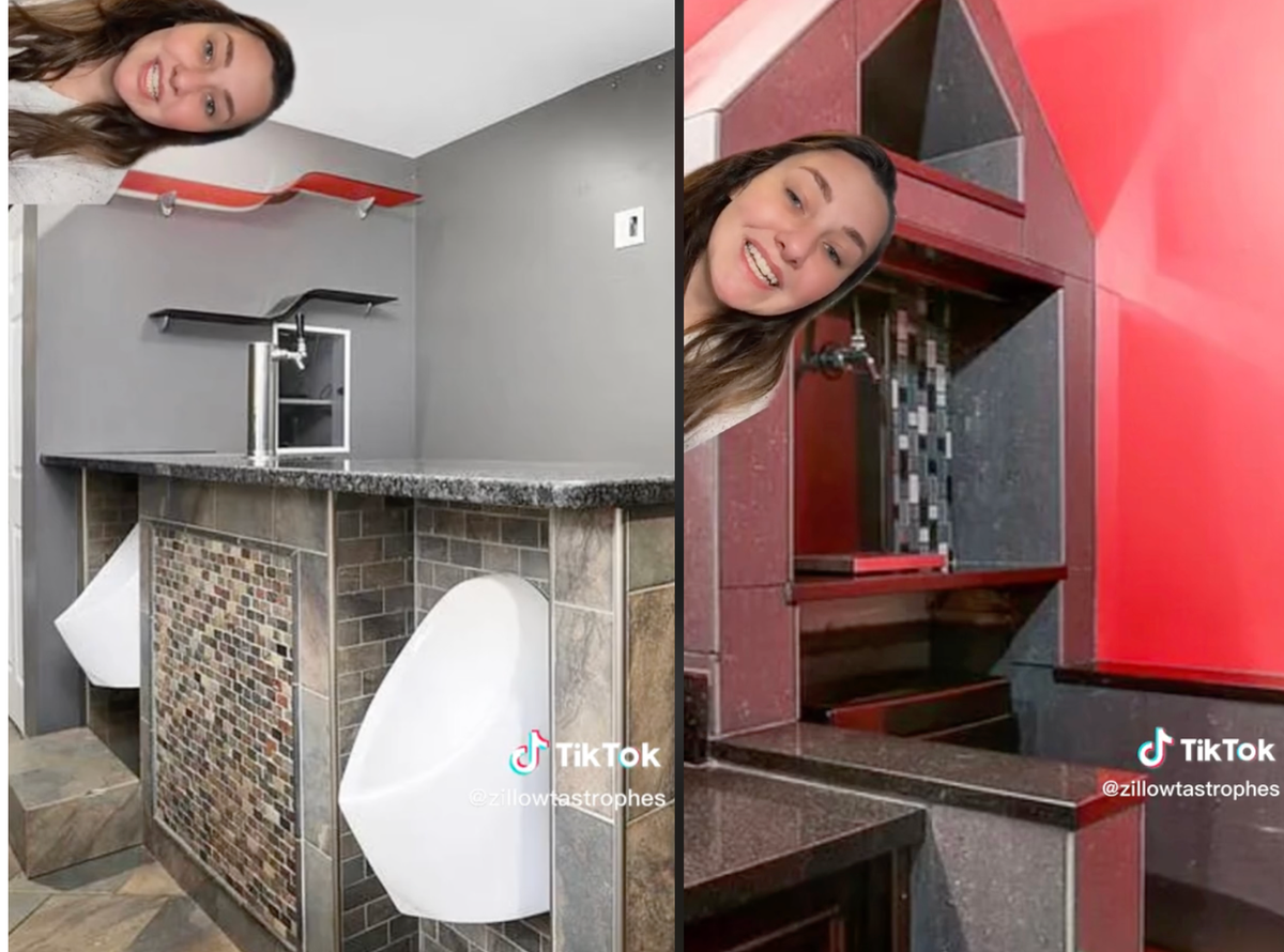 TikToker mocks Zillow listing for ‘party house’ with urinals in kitchen