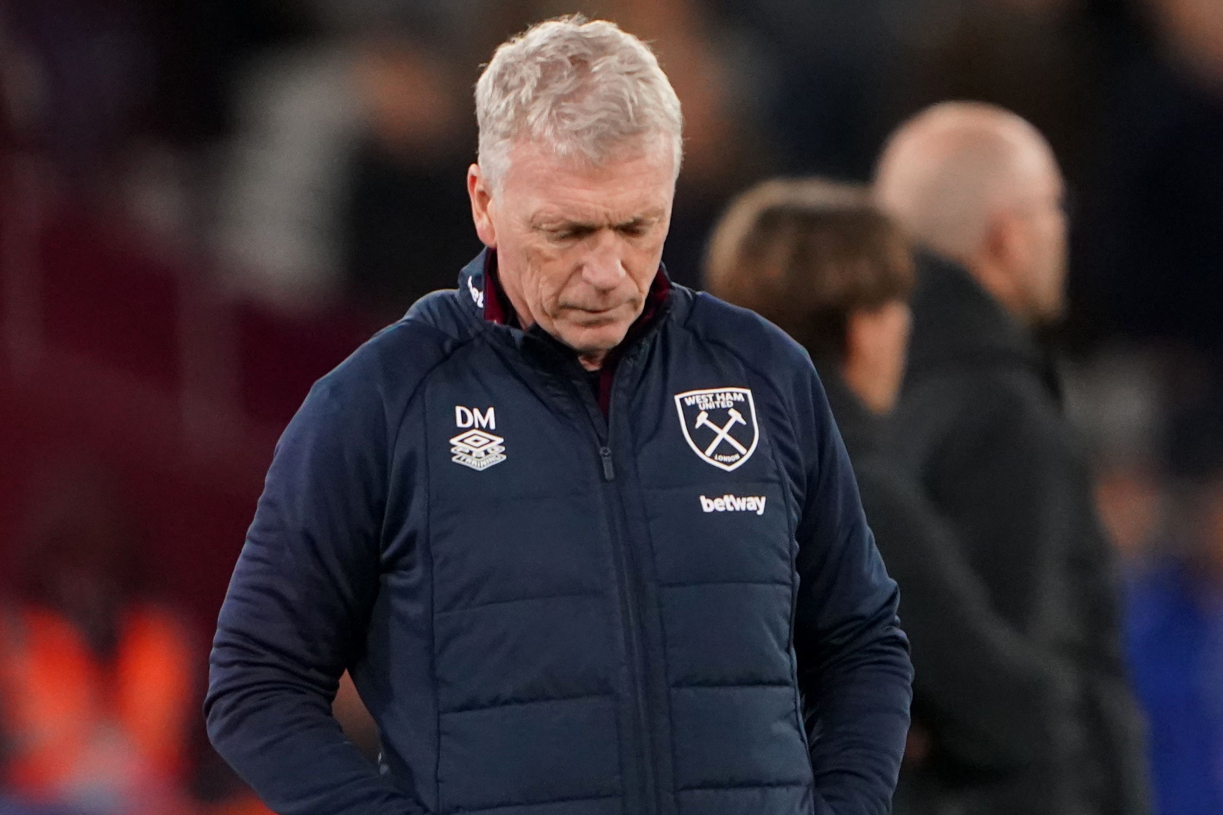 David Moyes accepts he is under pressure following West Ham’s defeat by Brentford (Zac Goodwin/PA)