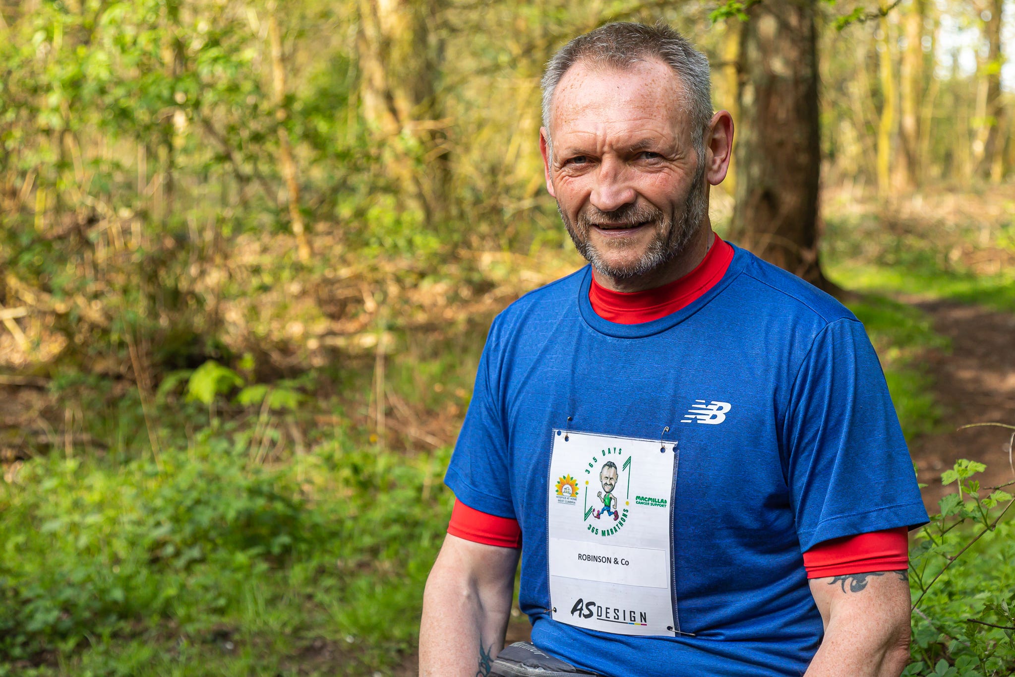 Gary McKee, 53, who is running a marathon every day this year to raise money for Macmillan Cancer Support and Hospice at Home West Cumbria (Carlos Reina/PA)