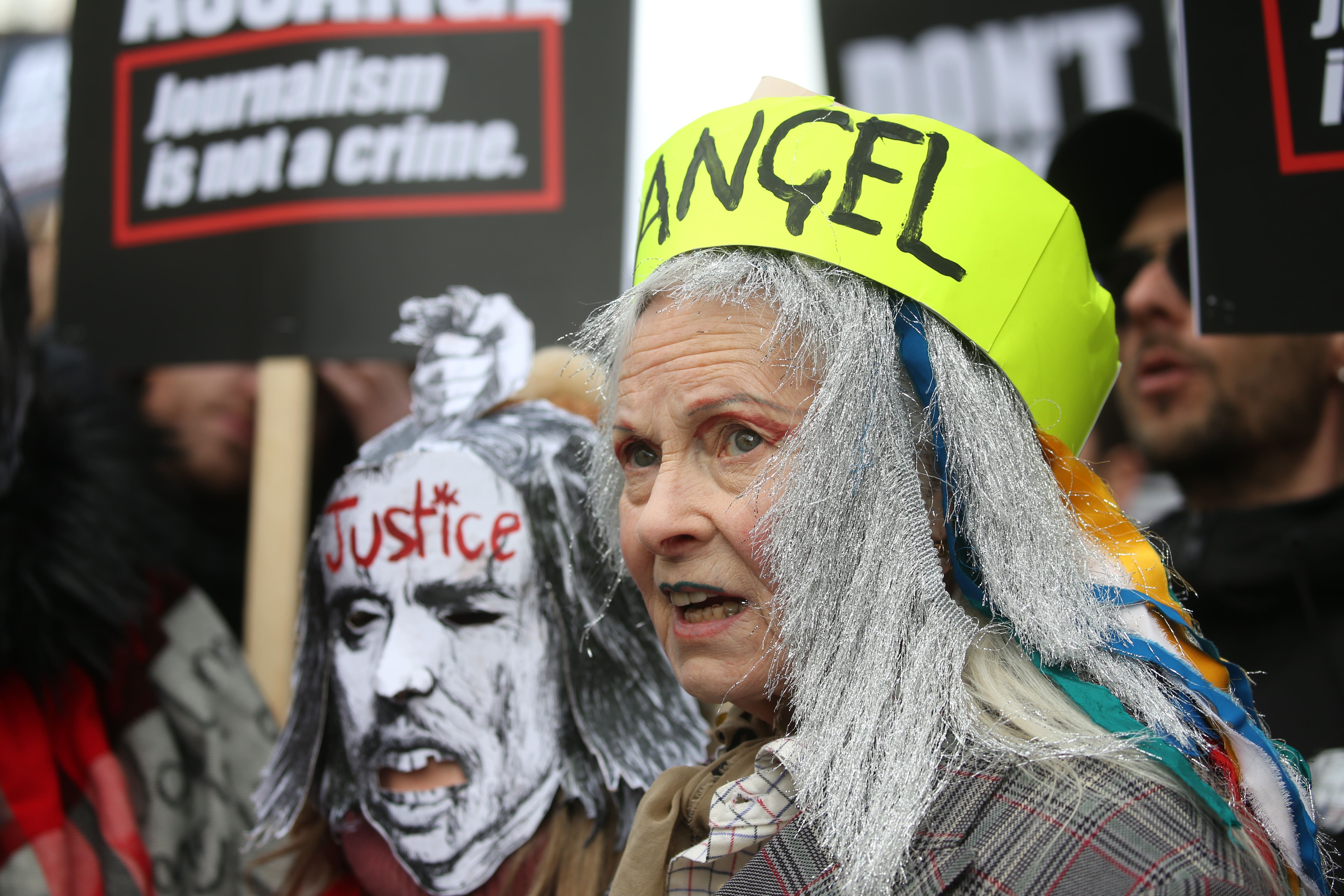 Wikileaks founder Julian Assange will request leave from prison to attend the funeral of his friend Dame Vivienne Westwood, according to the Australian’s wife (Isabel Infantes/PA)