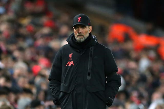 Liverpool manager Jurgen Klopp admits too many of his players were off their games in the fortunate victory over Leicester (Barrington Coombs/PA)