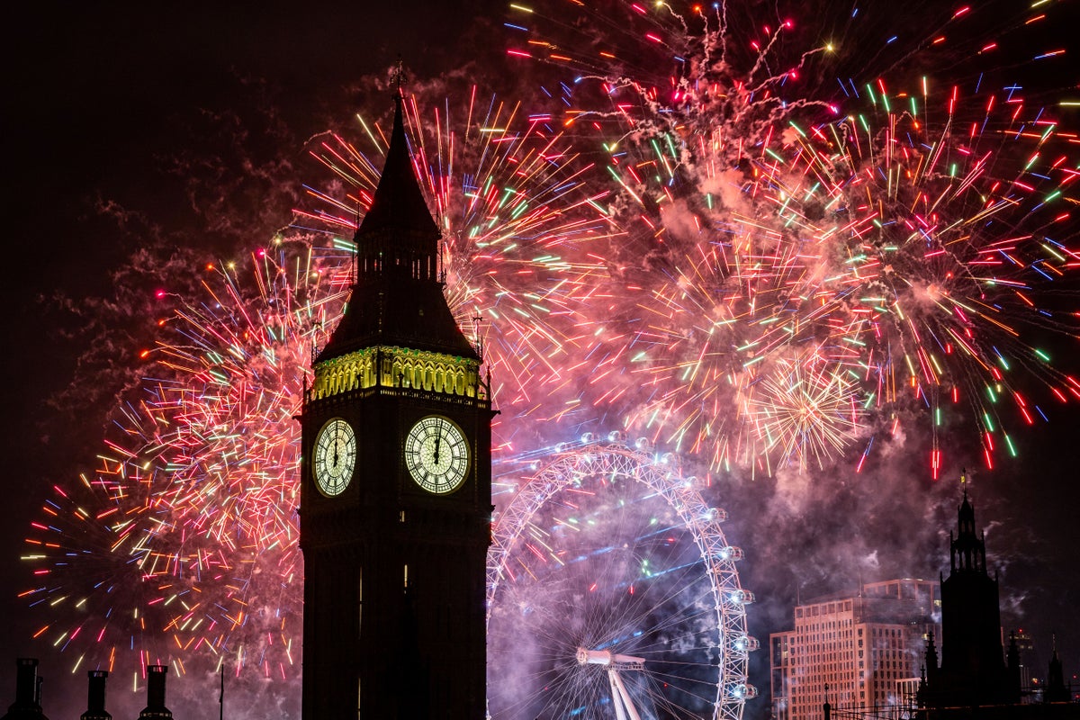 Revellers celebrate New Year’s Eve across UK with fun and fireworks