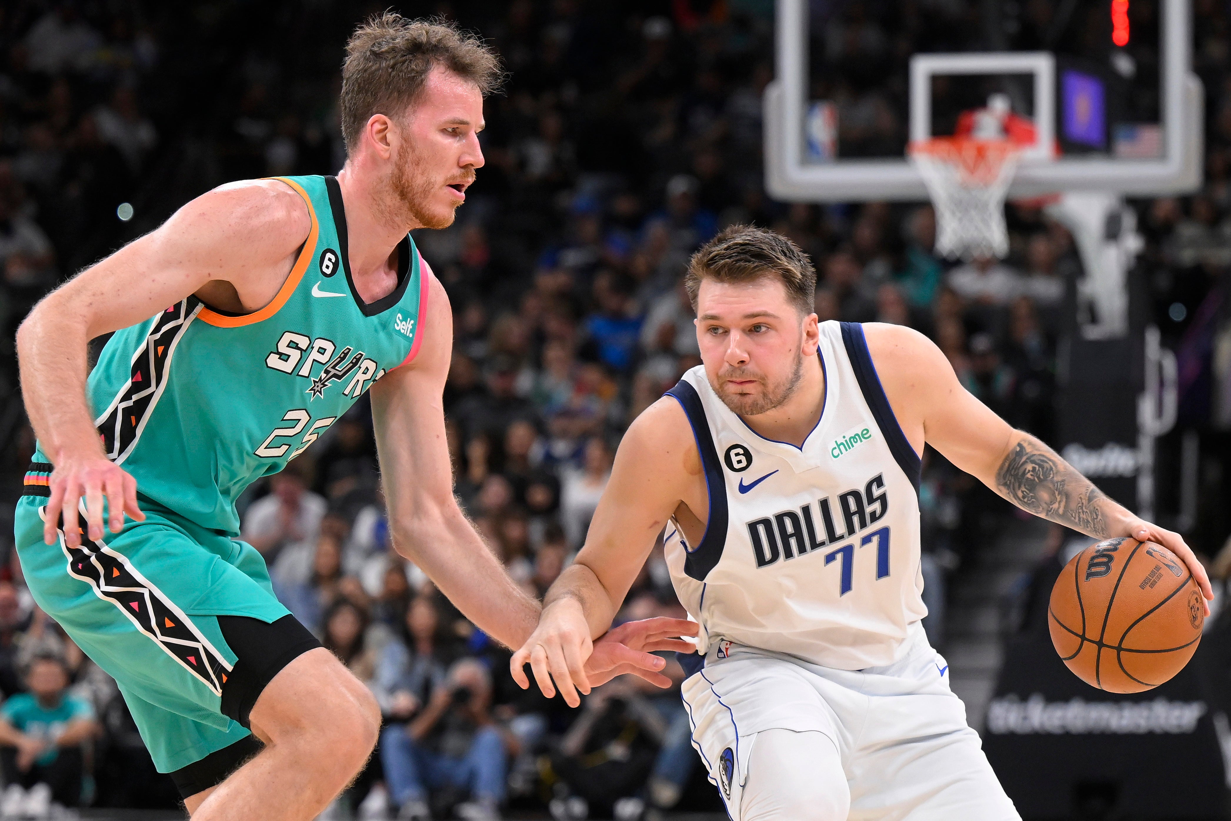 Doncic plays for the Dallas Mavericks in the NBA (AP)