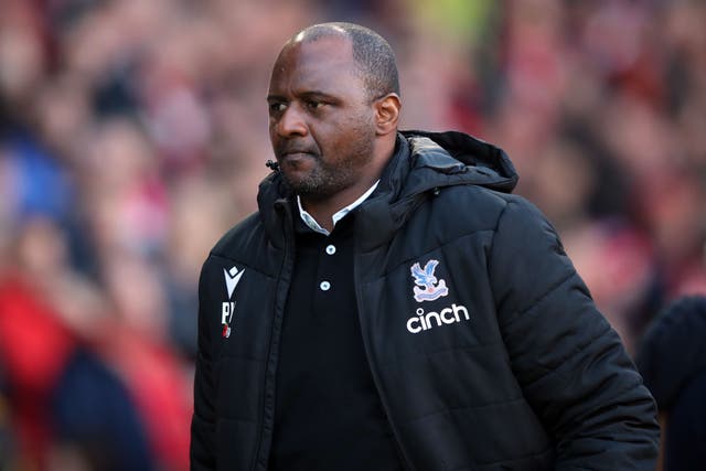 Patrick Vieira is eager to add to his Palace squad during the January transfer window (Isaac Parkin/PA)
