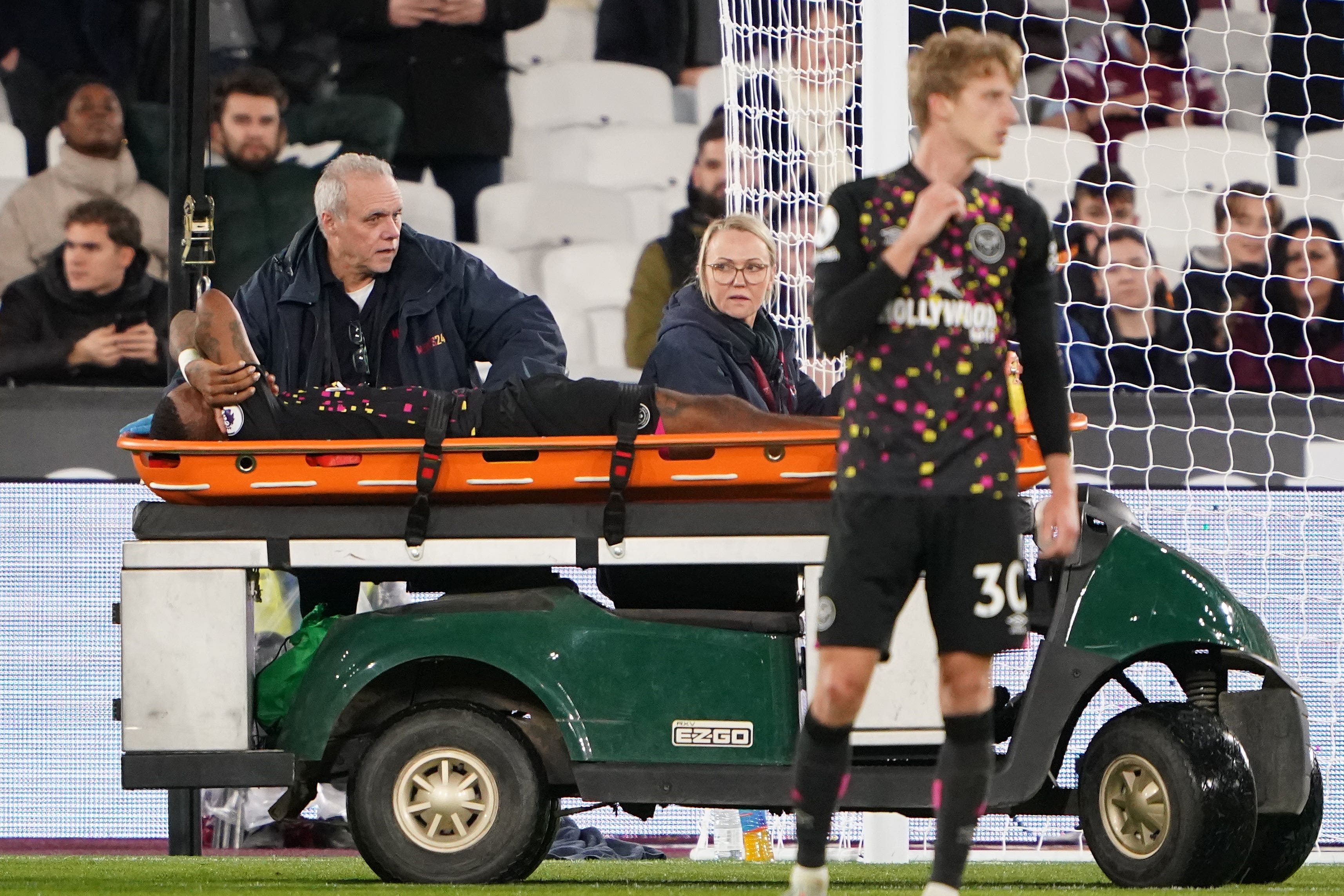 Ivan Toney was injured against West Ham (Zac Goodwin/PA)